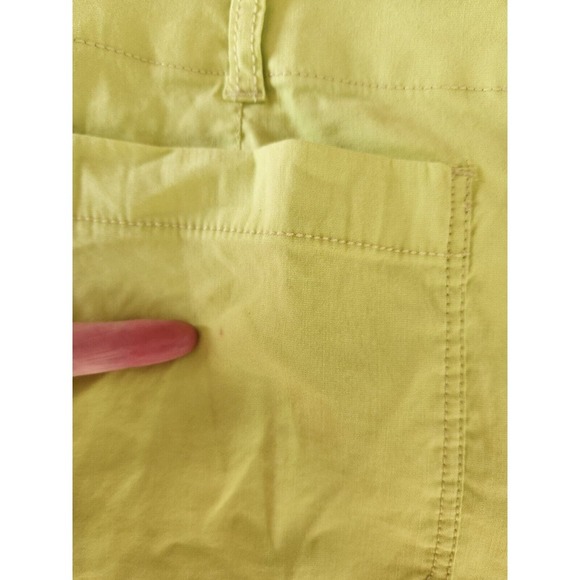 NWD Anthropologie Maeve The Colette Wide Leg Crop Pants Size 31 CHARTREUSE - Picture 5 of 13